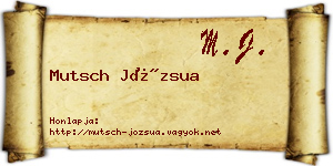 Mutsch Józsua névjegykártya